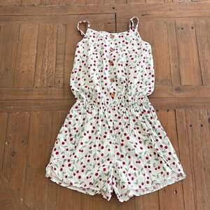 SweetHoney mint cherry romper nwt